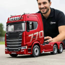 Caminhão Scania S540 6X4 Miniatura Realista de Controle Remoto + Carreta de Brinde